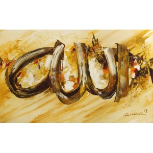 Mashkoor Raza, 30 x 48 Inch, Oil on Canvas, Calligraphy Painting, AC-MR-284